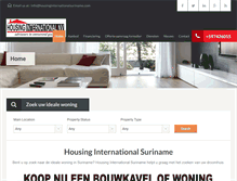 Tablet Screenshot of housinginternationalsuriname.com